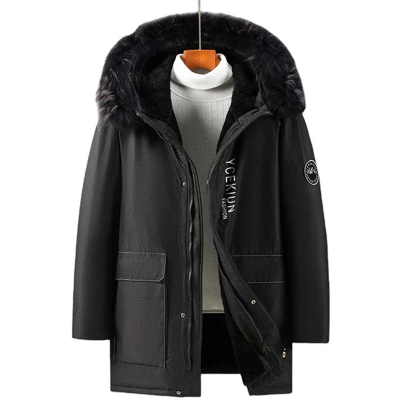 Wholesale sale plus fat plus size winter coat pie to overcome plus cashmere thickened cotton-padded coat grow in the cold 400 ca