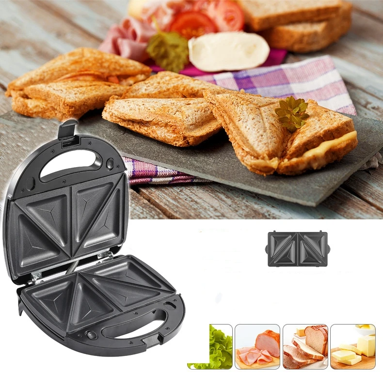 2024 New Design Portable Kitchen Appliances Detachable Mini Waffle Maker Sandwich Toaster 3 In 1 Mini Breakfast Maker