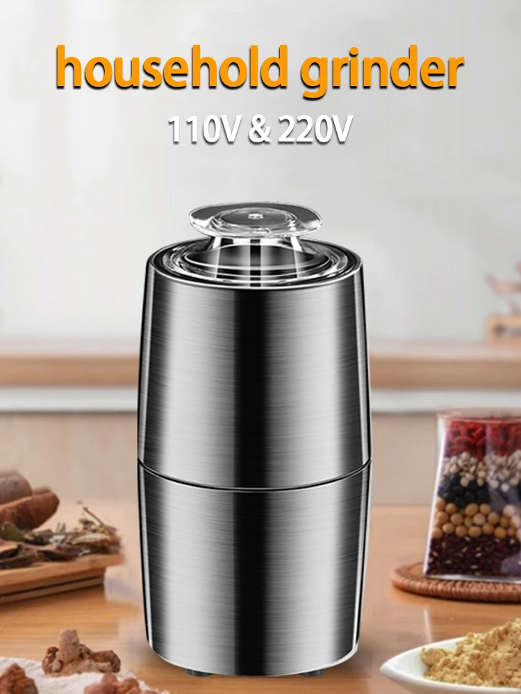 Mini Electric Manual Coffee Grinder Machine Cafe Grass Nuts Herbs Grains Pepper Tobacco Spice Flour Mill Beans Automatic Grinder