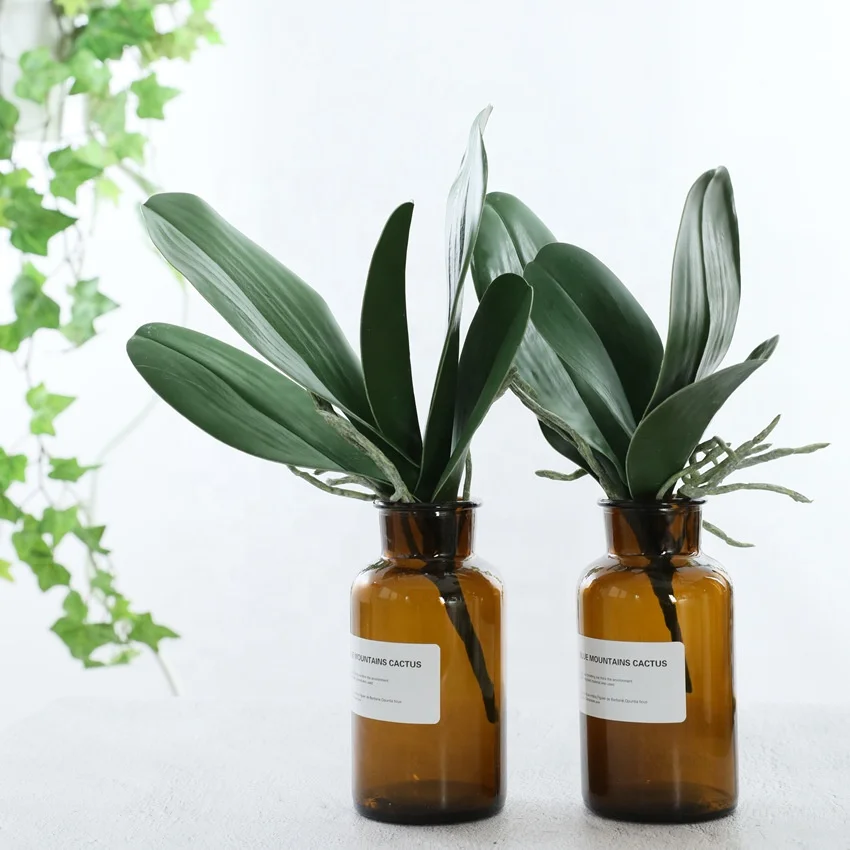 Factory hot sale decoration artificial butterfly flower plant wholesale orchid leaves