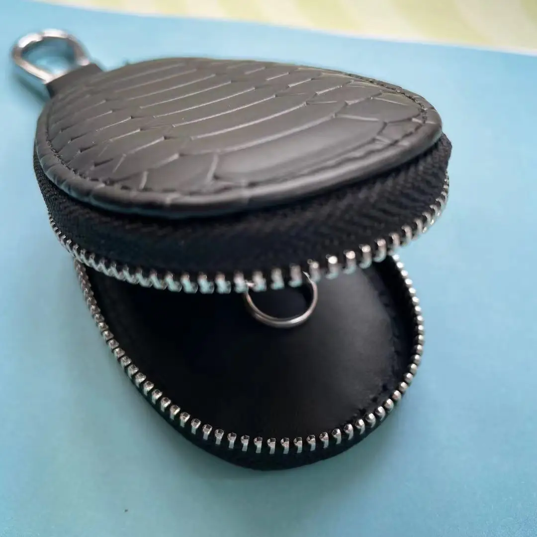 High Quality Luxury Leather Car Key Case Keychain Bag with Keys Holder Inside Auto Branded Pouches