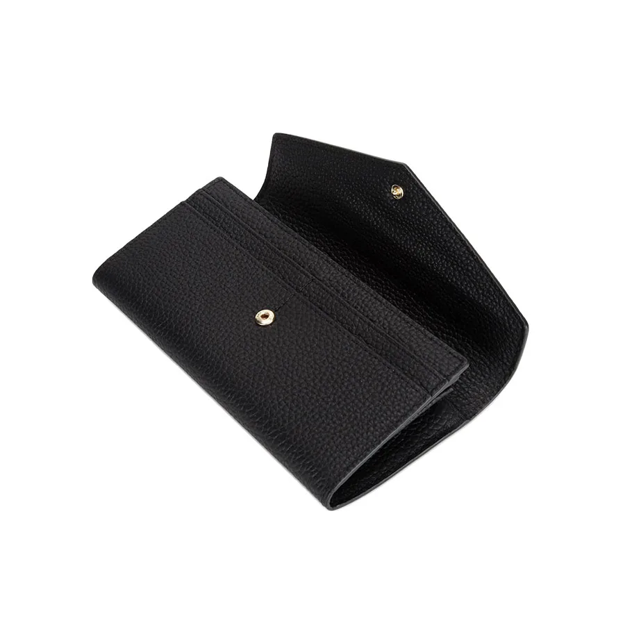 custom womens cell purse zipper open card holder wallet slot bag cowhide long leather wallet for men women 3162