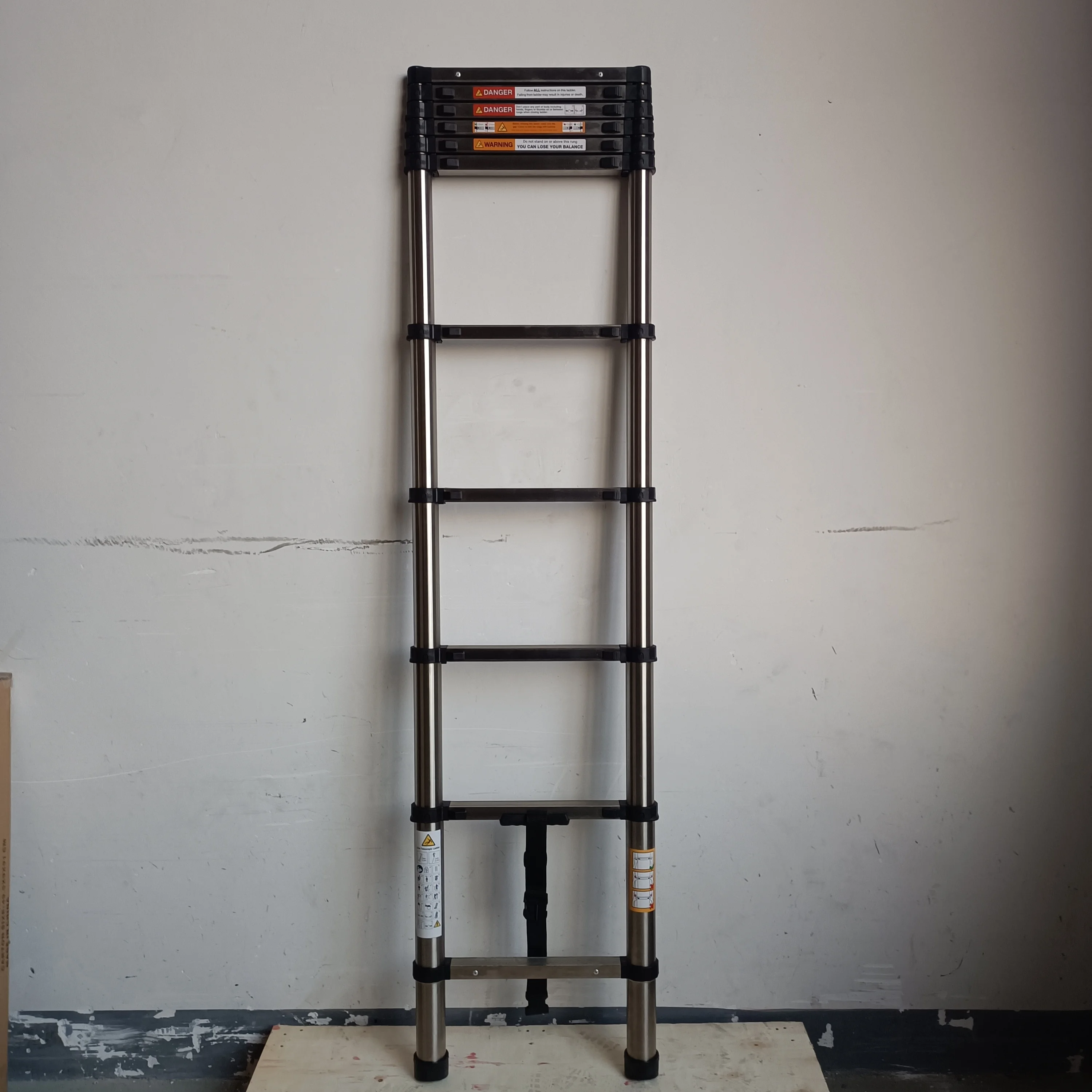 high quality new material 3.2 m stainless steel telescopic ladder ladders steel ladders