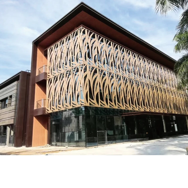 Black Laser Cut Decorative Aluminum Privacy Panels Designs For Fence Screen And Pergola