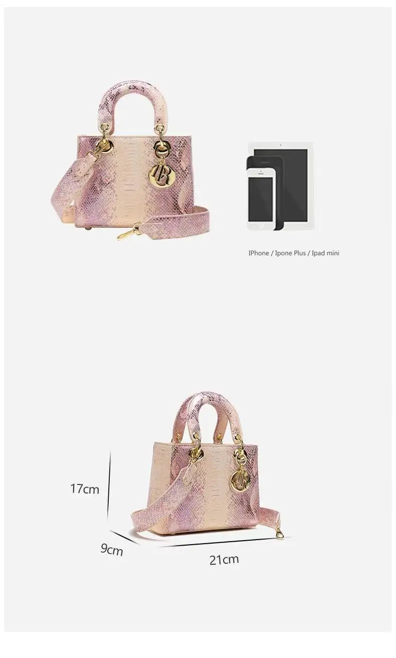 Custom Luxury Designer Fashion Genuine Leather Women Small Mini Lady Square Shoulder Handbag Bags Famous Brand