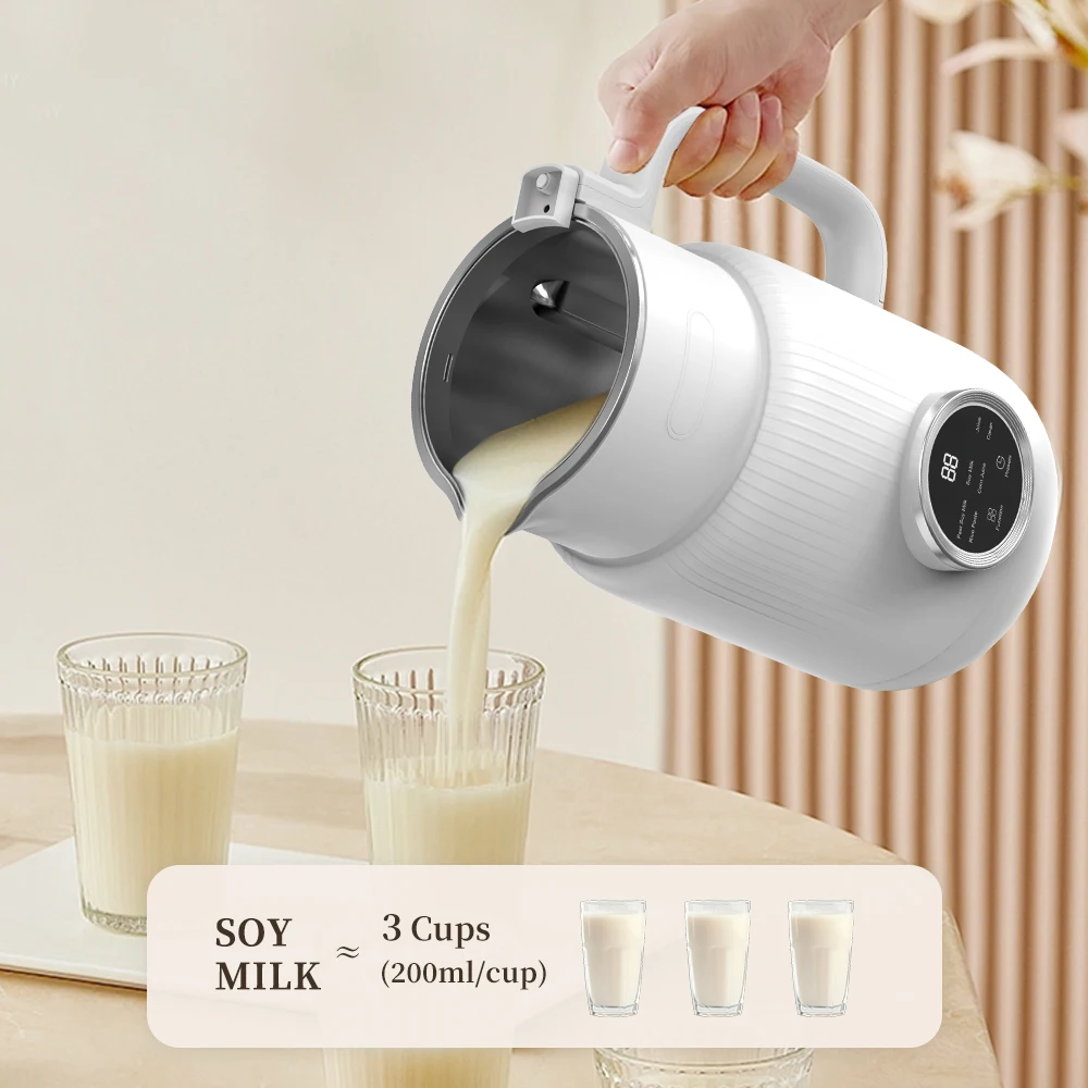 Easy to Operate Soy Milk Making Multi-functional Automata 6 Blades, Homemade, Plant-based, Oatmeal, Stainless Steel