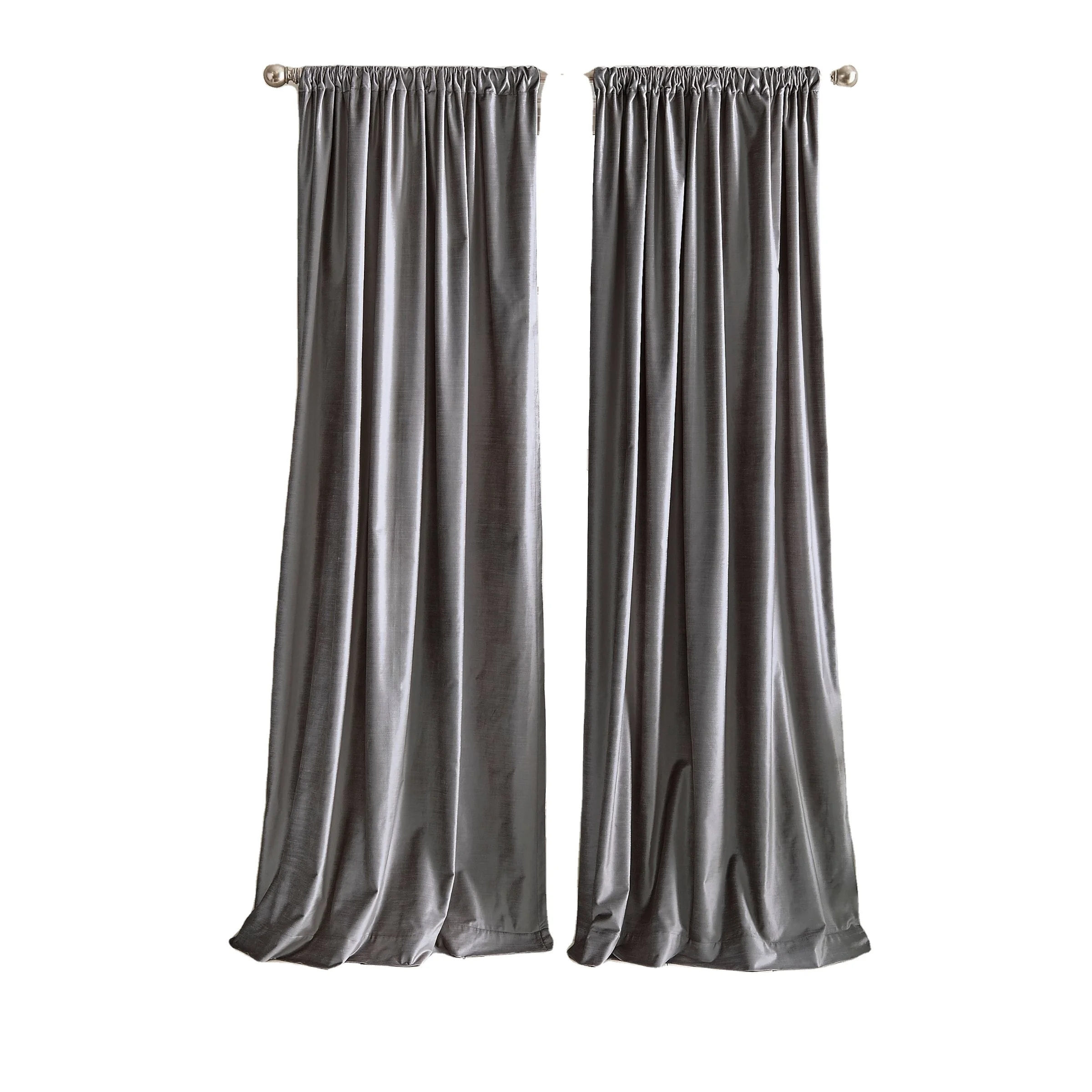 Luxury Curtain Blackout Hotel Living Room Blackout Curtain 2 Panel Ready Made Thick Velvet Blackout Curtains in Guangzhou