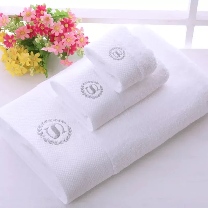 Luxury hotel towels 100% cotton towel for hotel custom logo bath towel