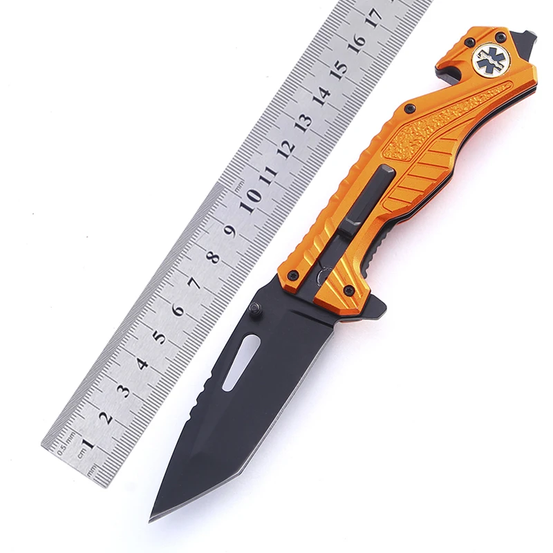 Survival cutting folding hunting stainless steel utility pocket knife