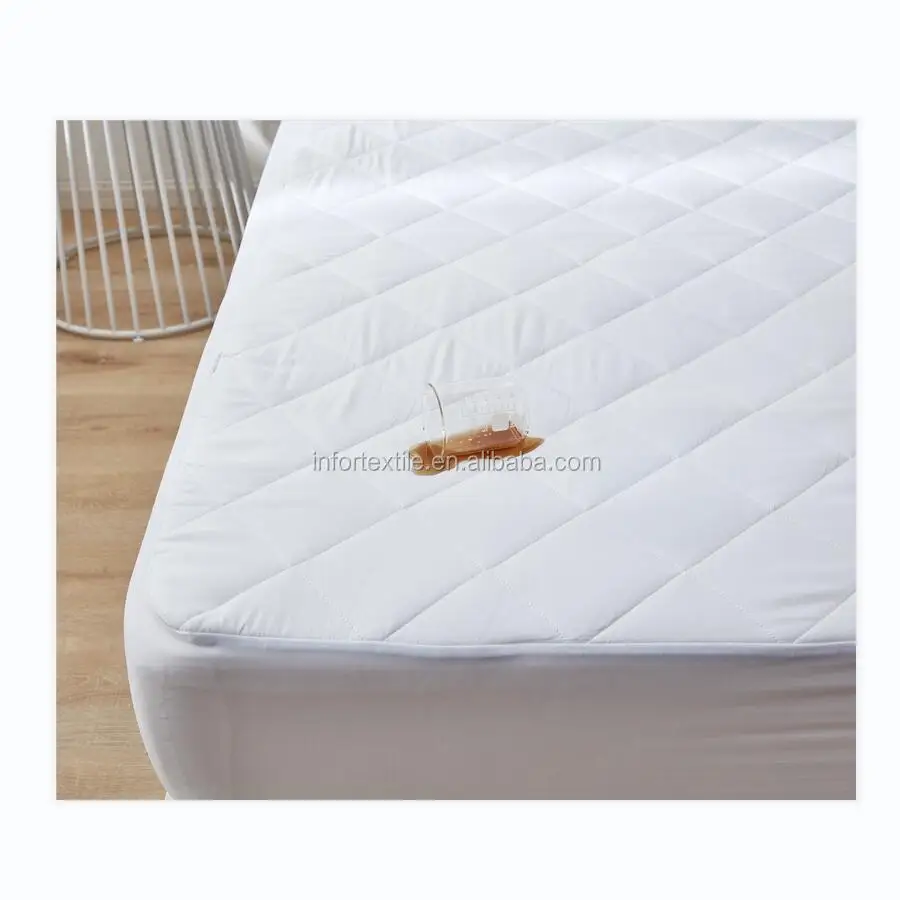 Factory direct wholesale quilted Mattress pad waterproof and soft comfortable mattress protector custom size  and pattern