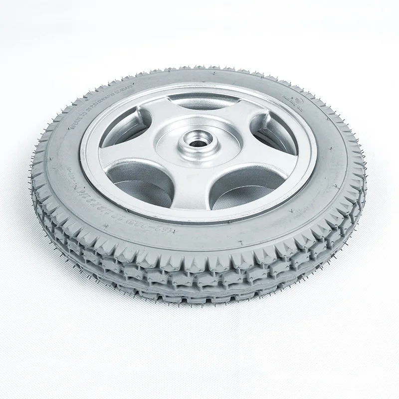Rear 12 Inch Rubber Solid Motorized Wheelchair Accessories Wheels Tyres Wheelchair Wheels