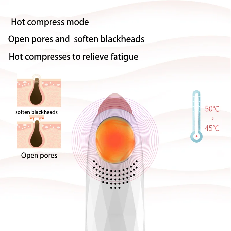 Portable Beauty Equipment Multifunction Acne Pore Machine Pore Cleaner Hot Compres Vacuum Blackhead Remover Skin scrubber
