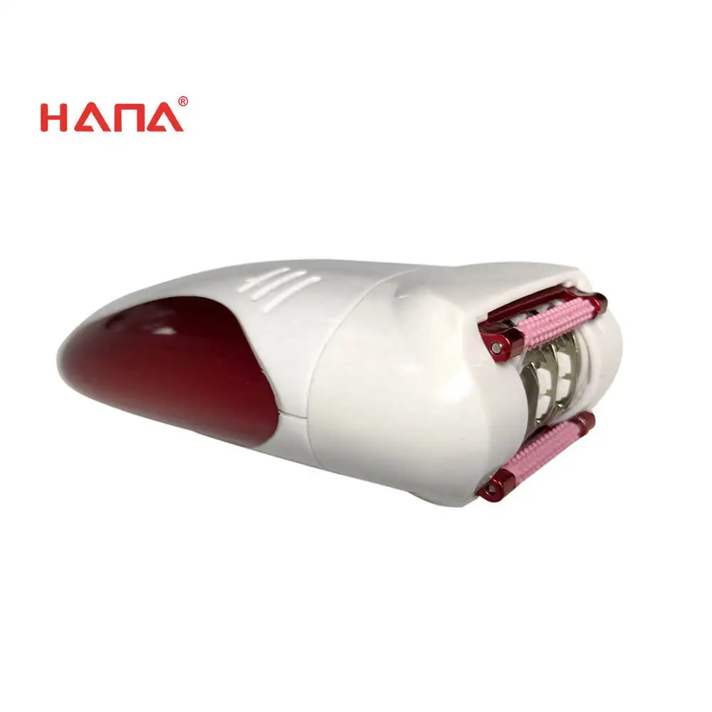 Multi-function Crimson Battery-operated Replaceable Heads 2 In 1 Lady Shaver Epilator for Women