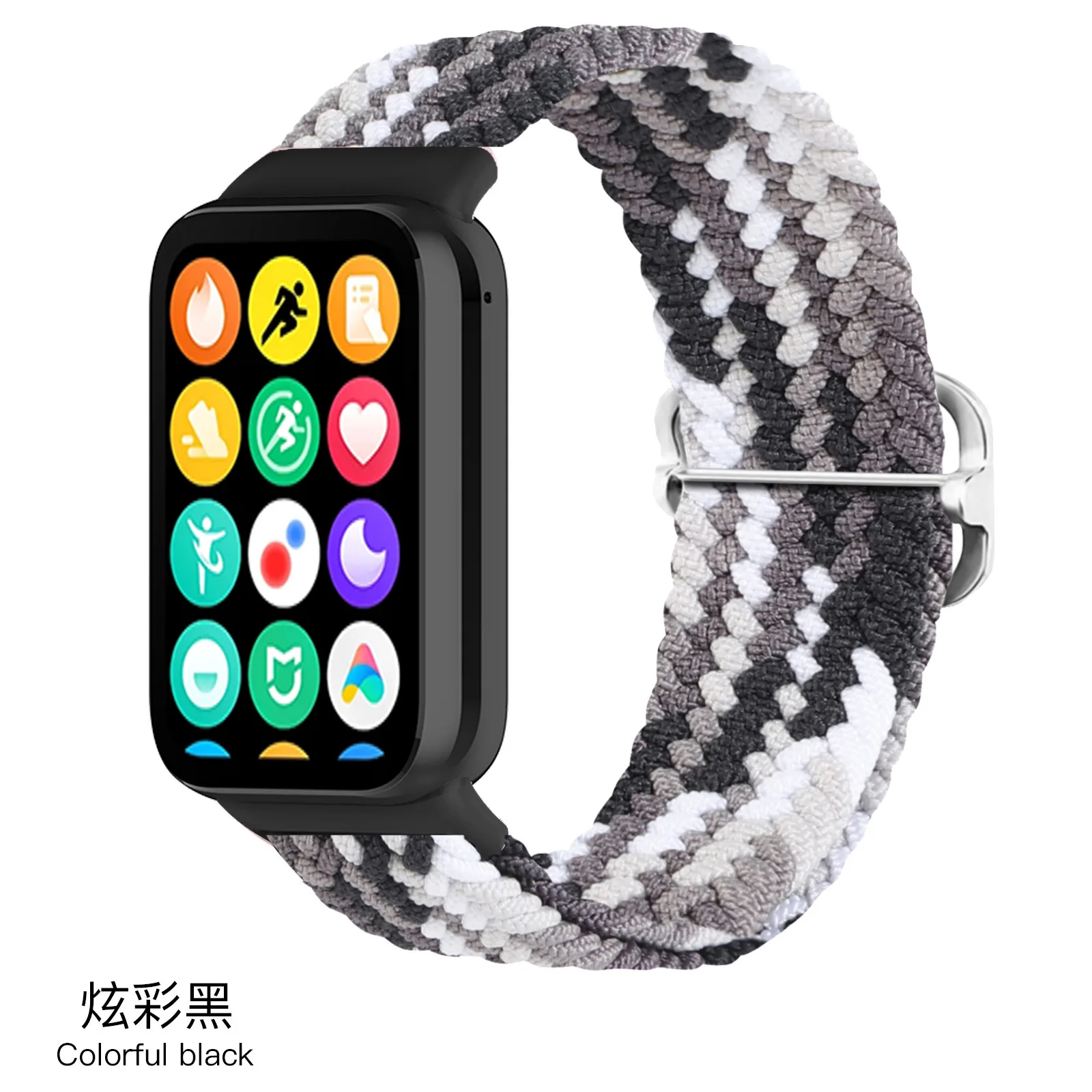 Tschick For Xiaomi Mi Band 8Pro Elastic Woven Loop Band Adjustable Nylon Bracelet Wrist Strap Ultra Light Breathable Watch Strap