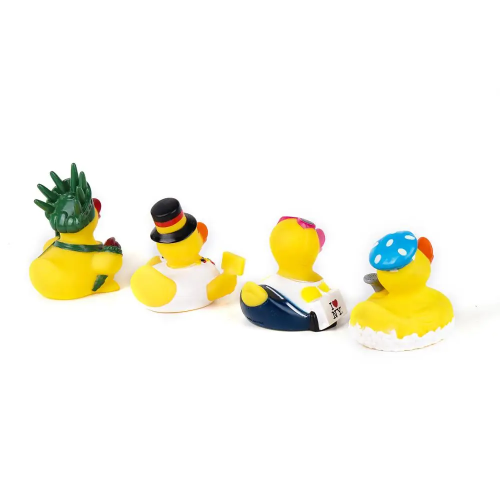 
Mini yellow rubber duck PVC bath toy floating 