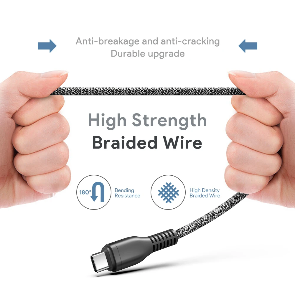 KFD usb c charger 45w usb-c laptop charger Braided Cable Laptop adapter type c for hp USB Type-C charger Laptop Power Adapter