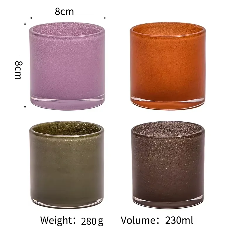Best Sellers Handmade Lead-free Crystal Colored Candlestick Glass 3.1 x 3.1Inch Glass Candle Holder Bulk Set of 4 Colourful