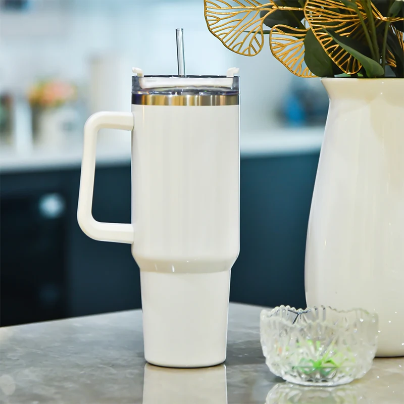 Hot-selling Custom Printed Stainless Steel Travel Tumbler 40oz Tumbler sublimation With handle