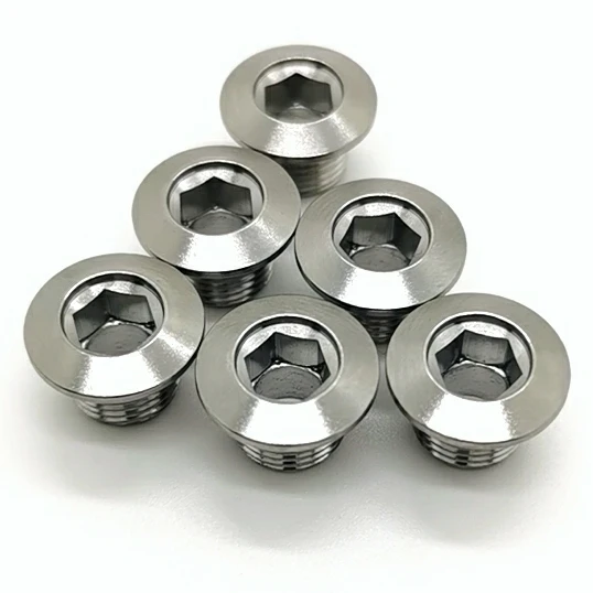 ZFTI M12 Titanium Flange Bolt Grade 5 with Allen Head for Marine Industry hardware and titanium fasteners
