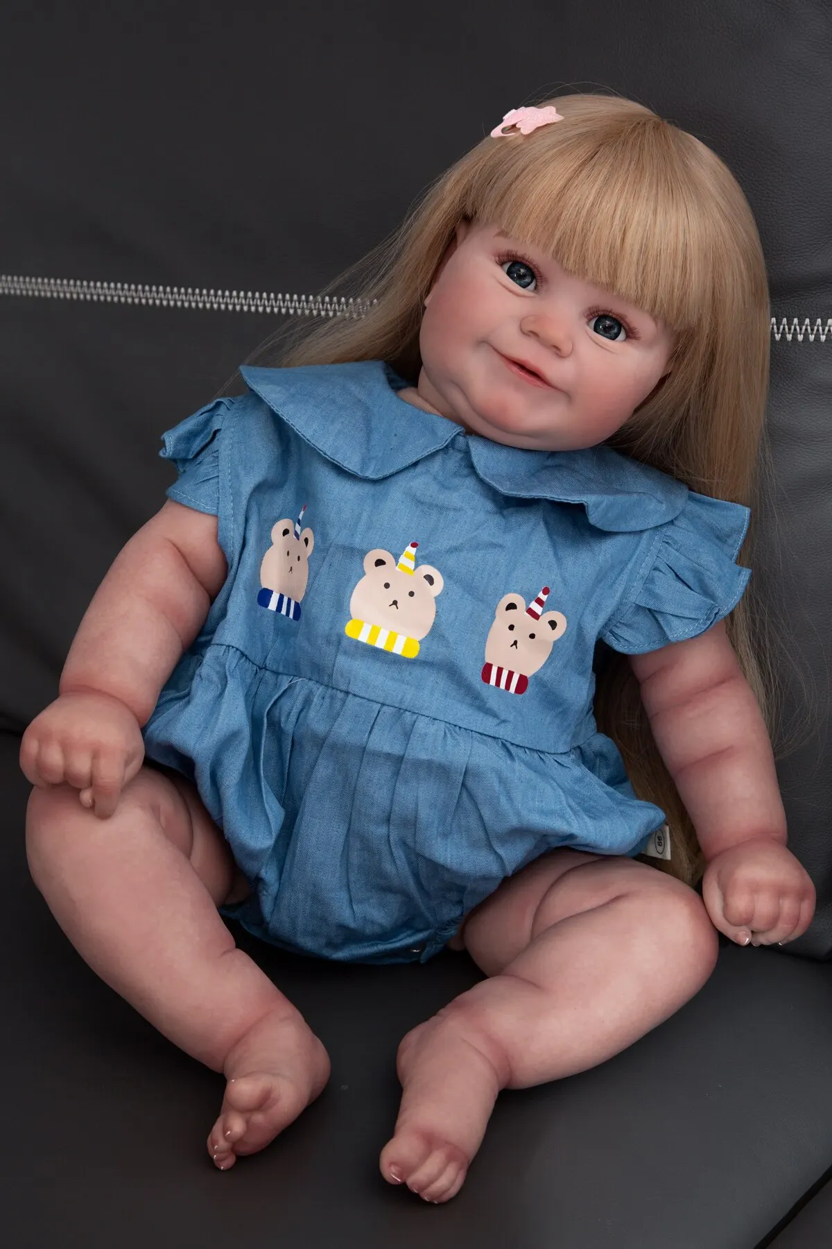 High Quality 3D Painted Maddie Reborn Toddler Dolls 60 CM Soft Silicone Realistic Reborn Toys Doll For Kids Birthday Gift