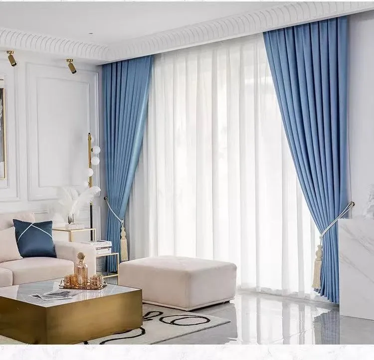Современная роскошная Толстая теплая кашемировая шерстяная бархатная занавеска на заказ для гостиной спальни
