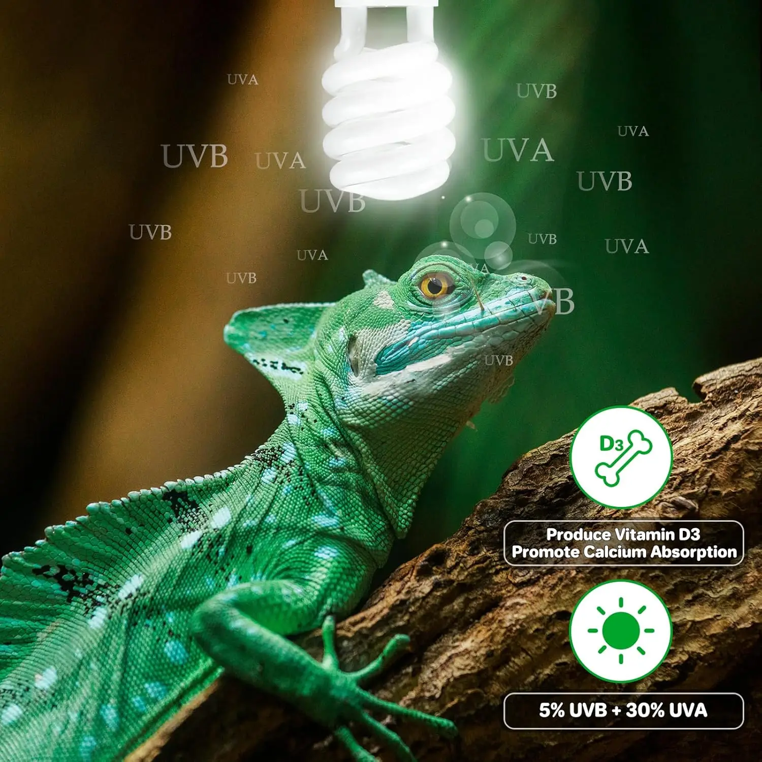 LUCKY HERP UVA UVB 5 0 для рептилий тропический 100 компактная люминесцентная лампа