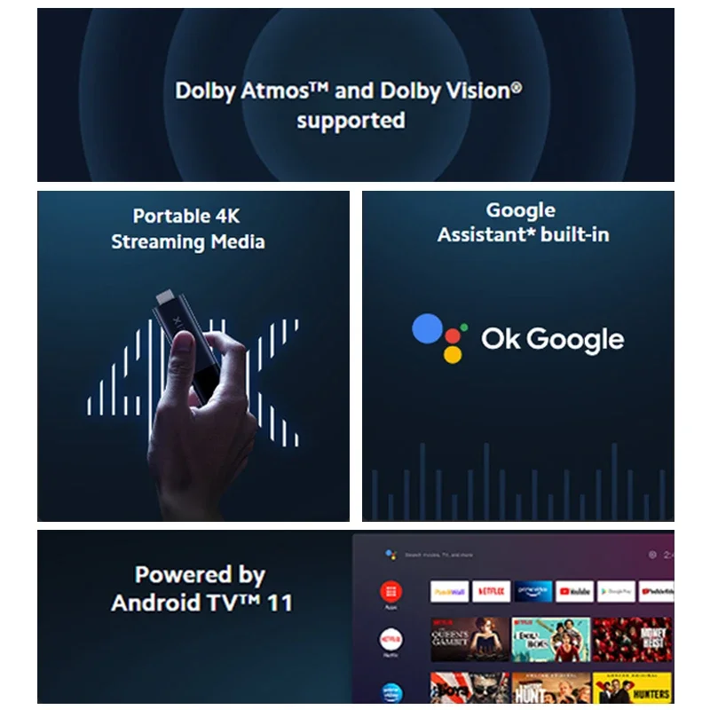 Xiaomi Mi Tv Stick 4k Android Tv Box Stick 4k Xiaomi Tv Stick с Google Assistant