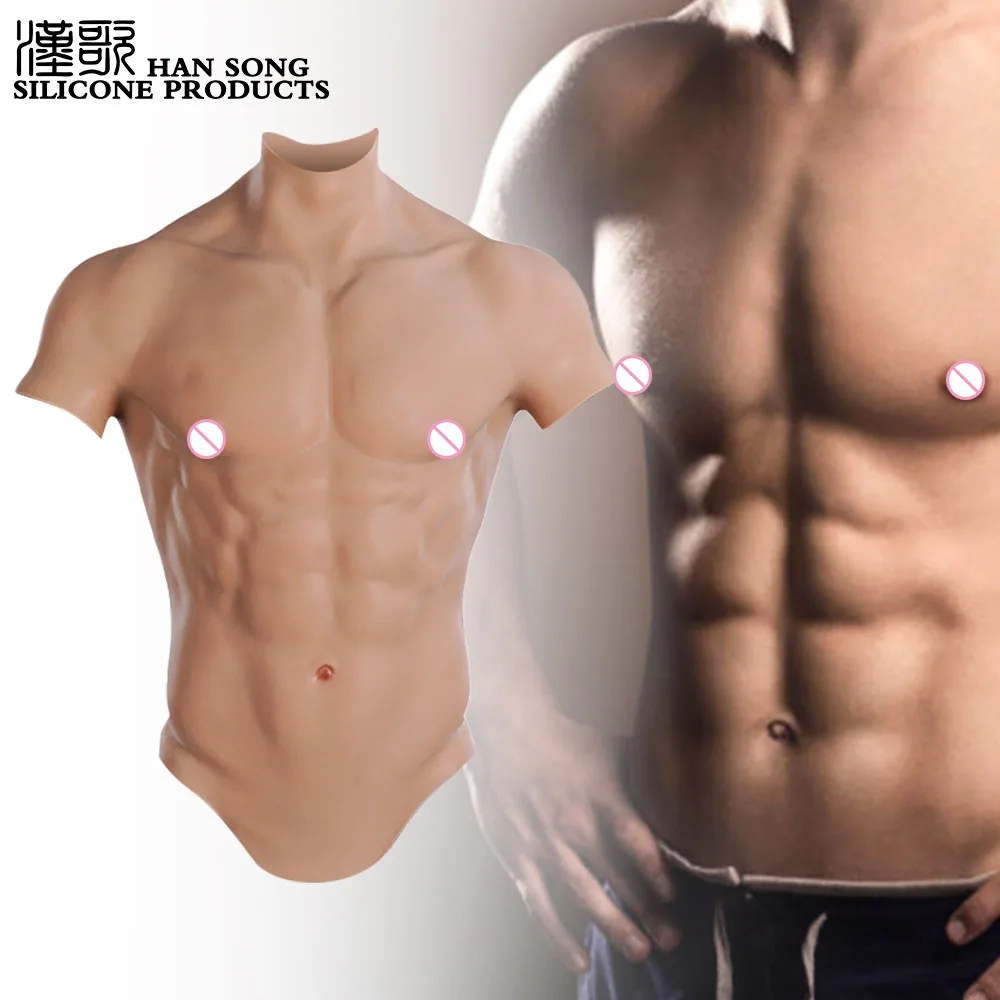 Realistic  Abdominal Muscle Suit For Men Fake Chest Muscle Silicone Muscle Suit Cosplay