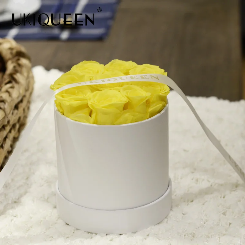 Wholesale Preserved Flower Bouquet Eternal Rose Box Forever Natural Preserved Roses for Valentine Gift