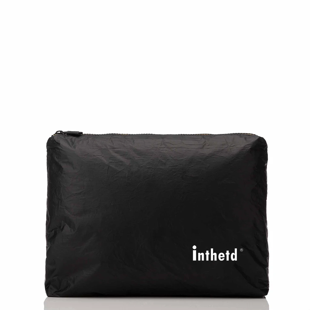 Men Mid size outdoor travel waterproof tyvek zipper pouch, OEM ODM Summer custom black waterproof pouch