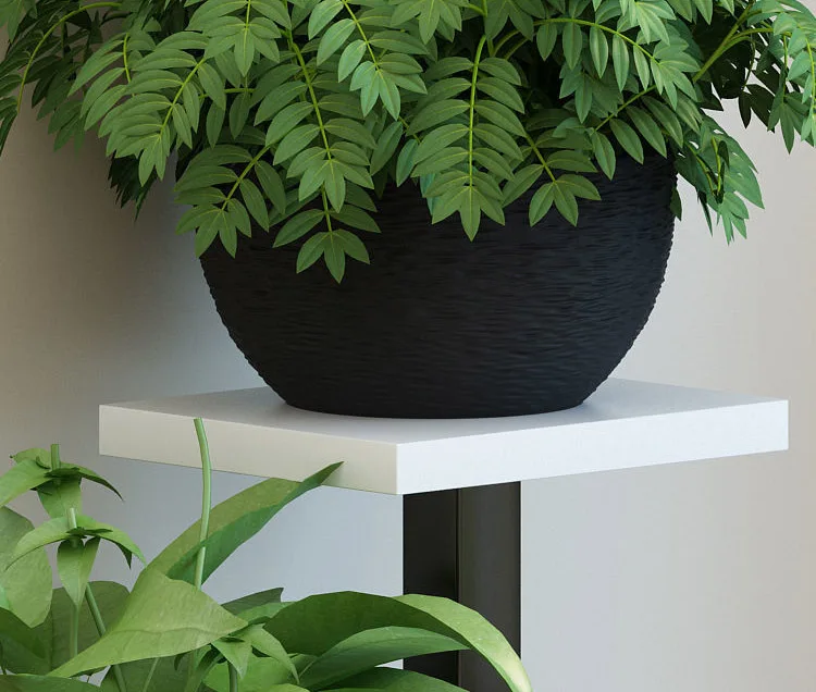 Metal flower stand 4 Tier Tall Indoor Outdoor Metal Wood Plant Shelf for Multiple Plants Tiered Pot Shelves Metal flower stand