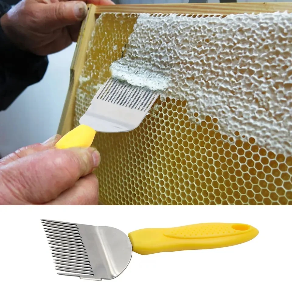 High Quality Uncapping Fork Beehive Beekeeping Equipment Tool 12cm Plastic Handle with 7.5cm Fork (18 Stainless Steel Needles)