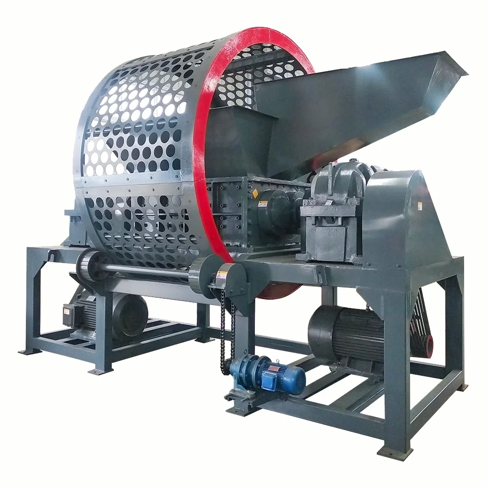 Environment protection used truck tyre recycling crusher machine price used tyre rubber shredder equipment