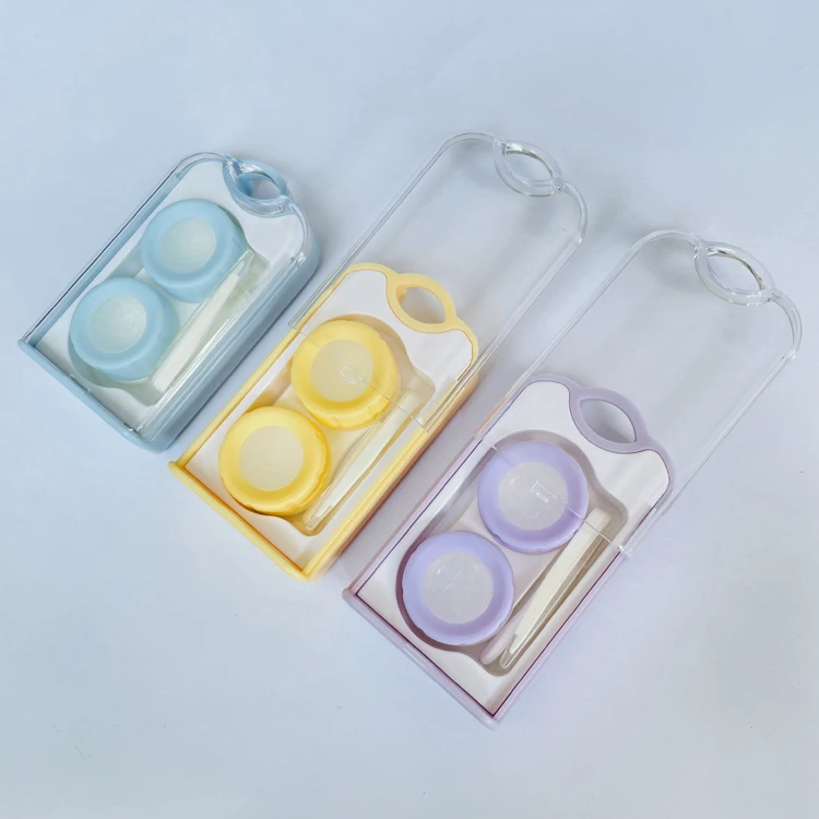 Koncci Chinese Factory Eye  Transparent Clear Case for Contact Lenses Custom Contact Lens Case A-036