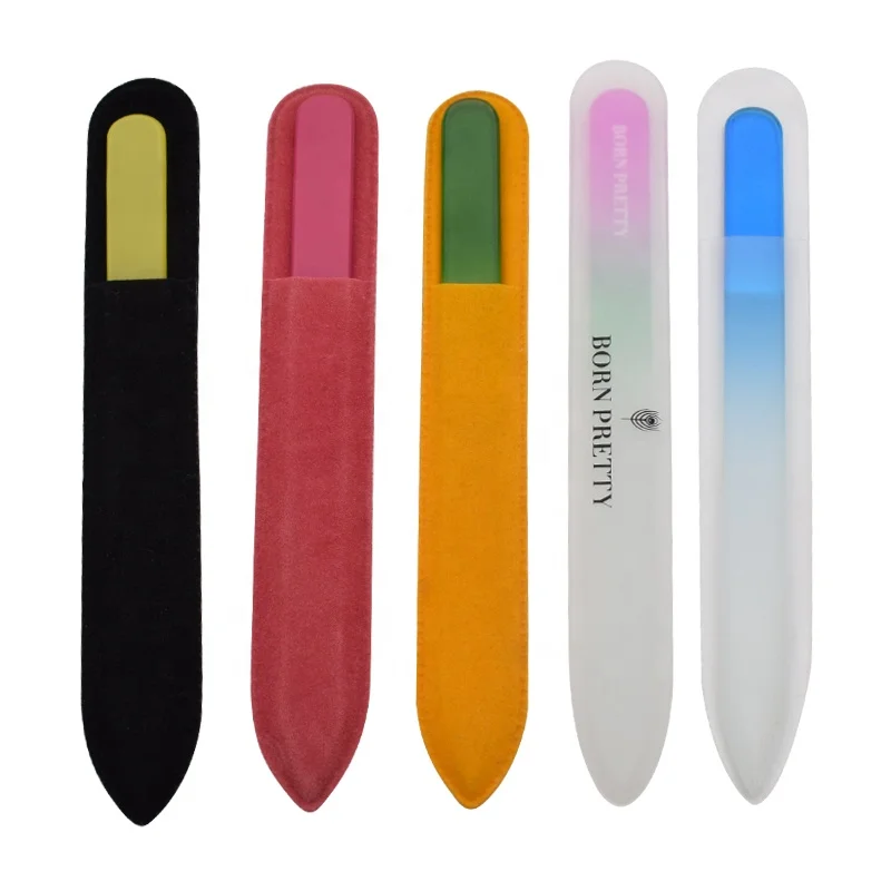 Wholesale permanent glass nail file with Eco-Friendly EVA pouch