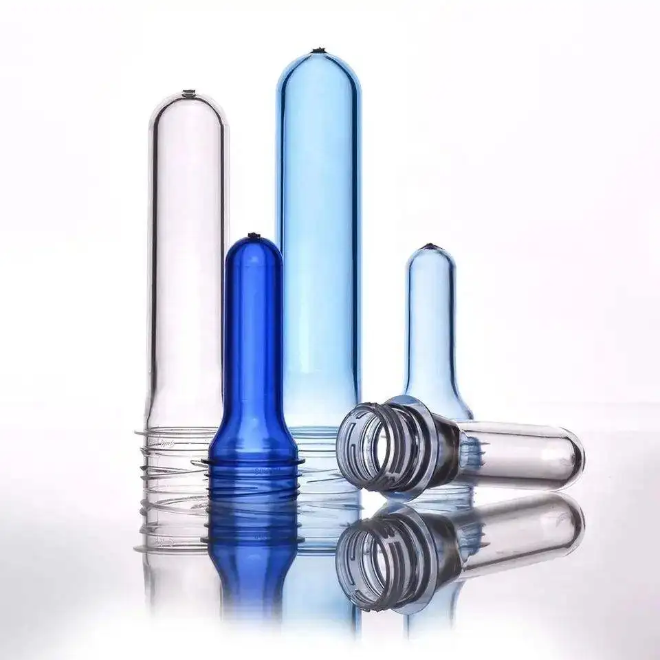 High Quality 28mm 30mm 38mm Hot Fill Blue Plastic Transparent Pet Water Preforms for Blowing Beverage Bottle Pet