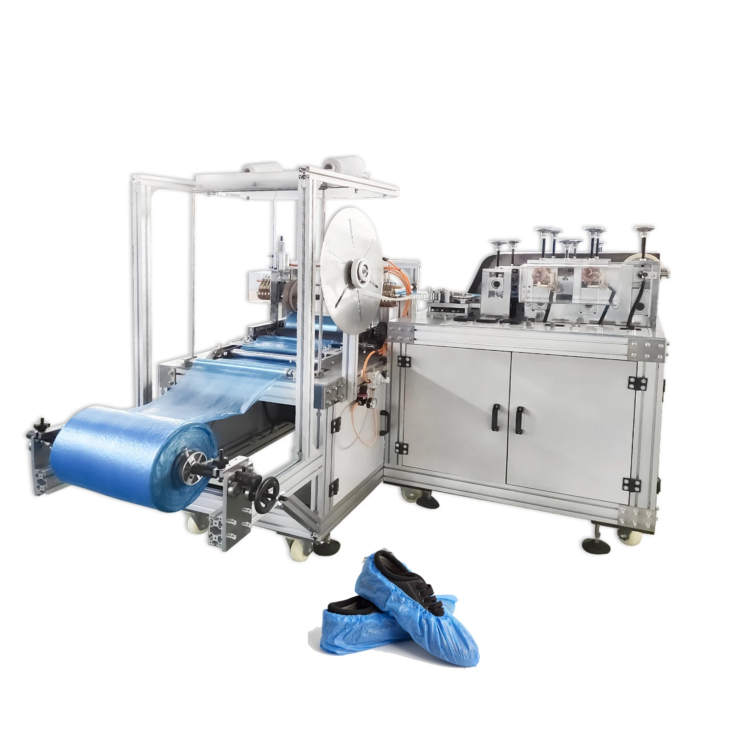 Cleanroom Workshop Waterproof Disposable Plastic Non Woven Shoe Cover Making Machine