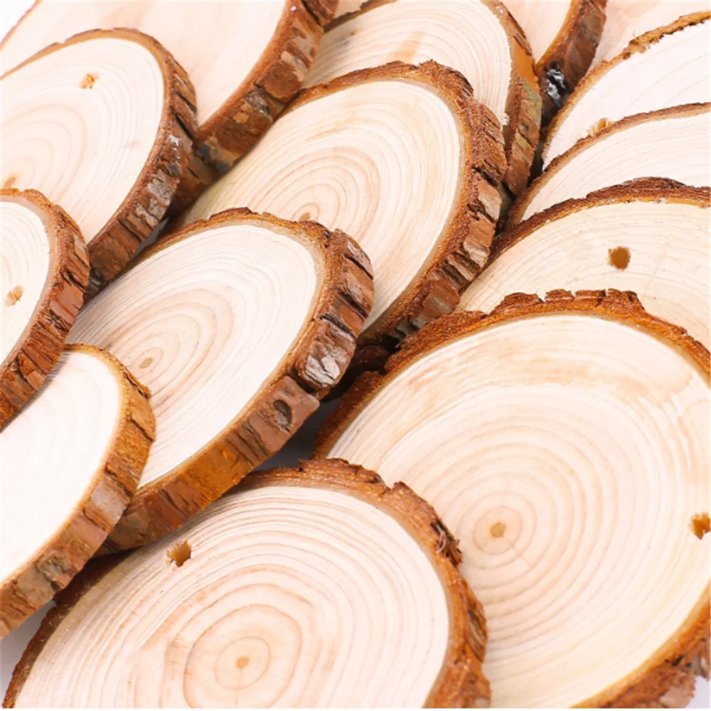 Wood crafts Hole Wooden Circles Great for Arts and Crafts Christmas Ornaments DIY Crafts