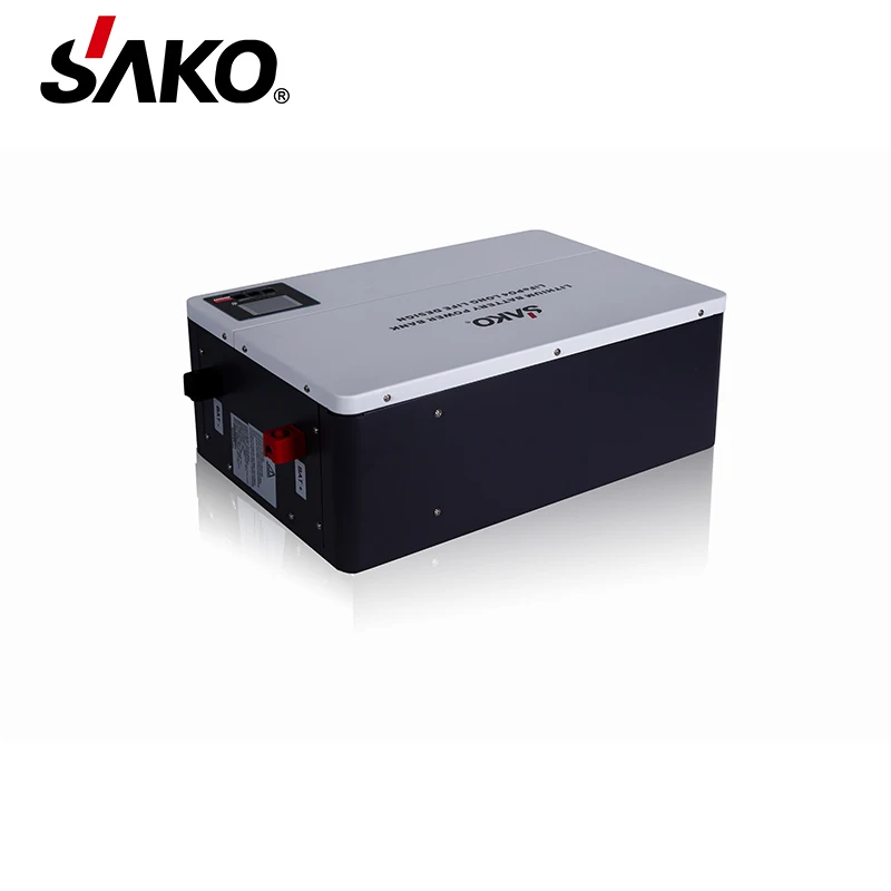 SAKO top quality 48v lithium ion battery 100ah lifepo4 with BMS, LCD display with CAN RS485 compatible with solar inveter system