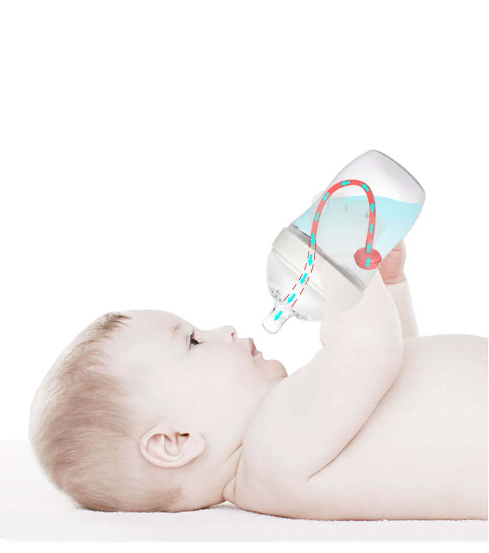 Детские бутылочки большого калибра из силиконового материала экструдированные для кормления против вздутия живота капель Бутылочки новорожденных