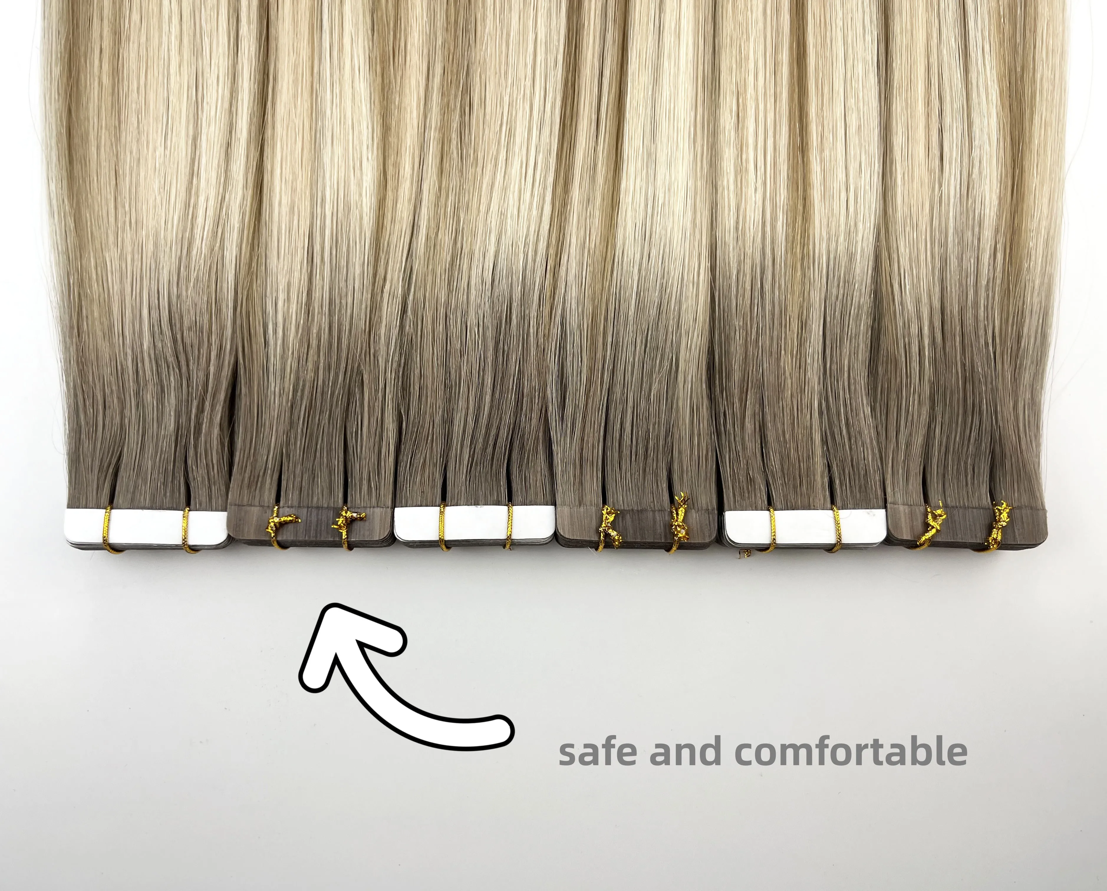 Light Color Tape Extension Echt Haar Tape Remover Hair Extensions Super Tape For Hai