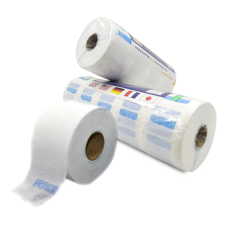 Wholesale Barber Shop Hairdressing Disposable Ruffles Roll Paper Barber Neck Strip