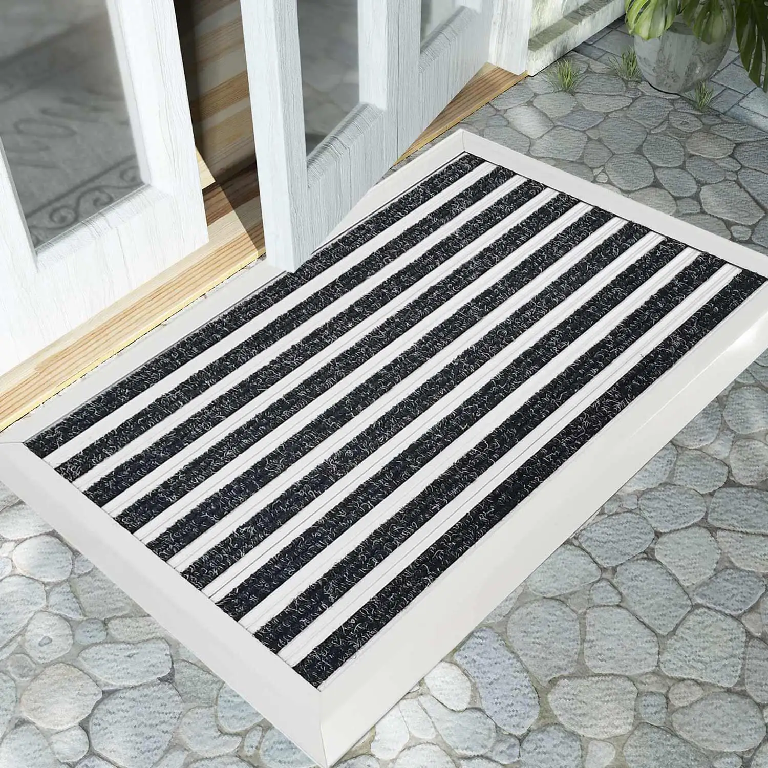 Commercial Anti Slip luxury customised 40cm*60cm Front Door Mat Entrance Outdoor Mats Aluminum Doormat
