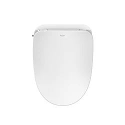 TEJJER All white ceramic V shaped uv auto hinge slow adult toilet seat