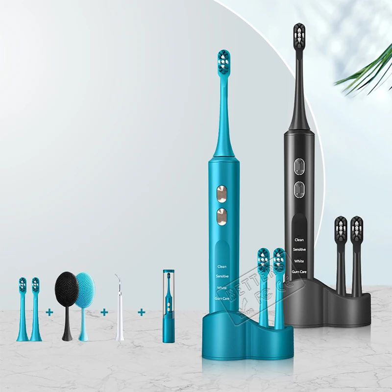 Wholesale protective deep clean replacement usb sterilize led blue light uv teen acoustic intelligent electric toothbrush