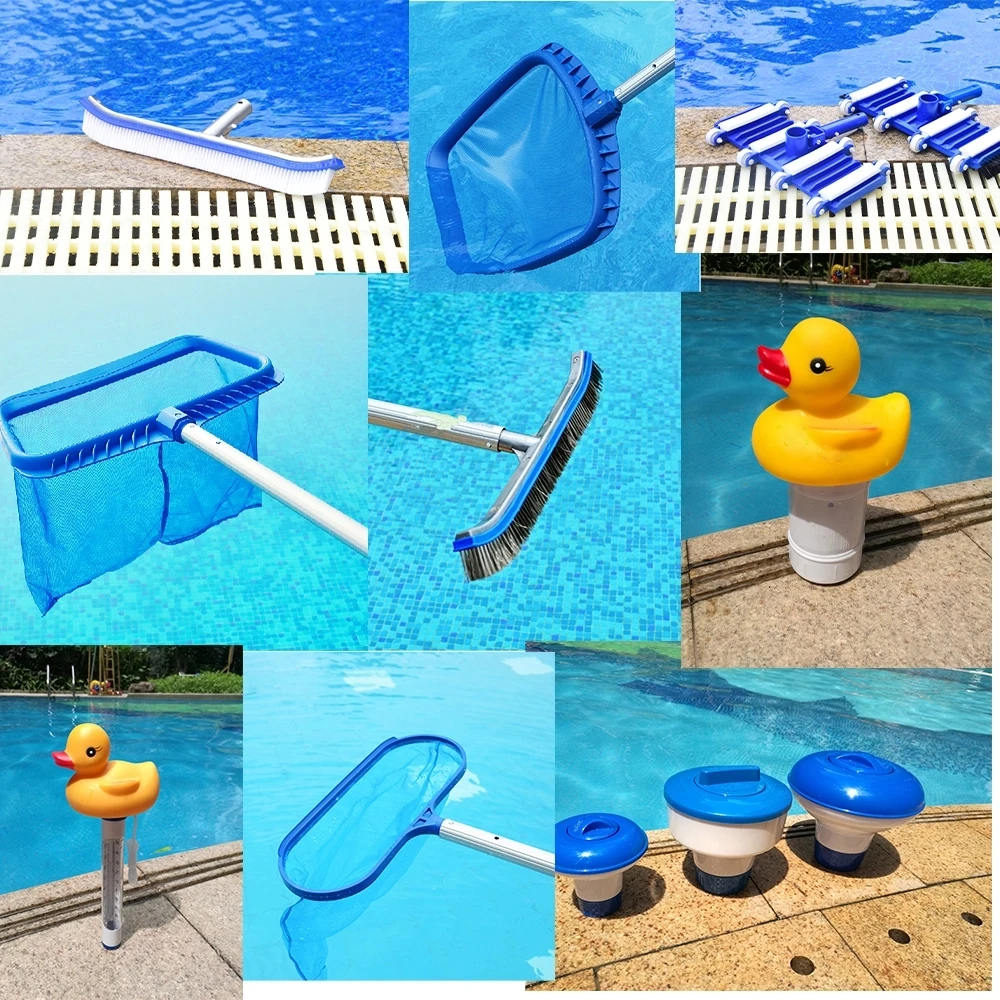 Standard swimming pool maintenance kits leaf rake