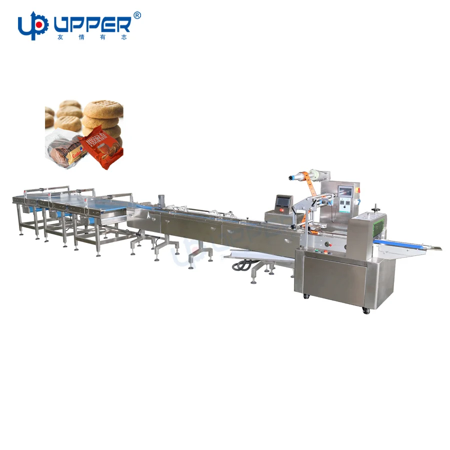 Automatic Multi-function Horizontal Flow Packing Machine For Biscuits Cookies bread bun Frozen Loaf Bread