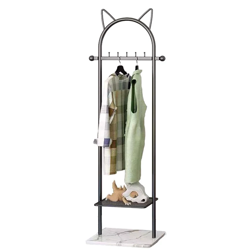 Скандинавская вешалка для пальто, современная простая металлическая напольная вешалка для пальто в спальню, гостиную, Роскошная легкая Золотая вешалка для пальто