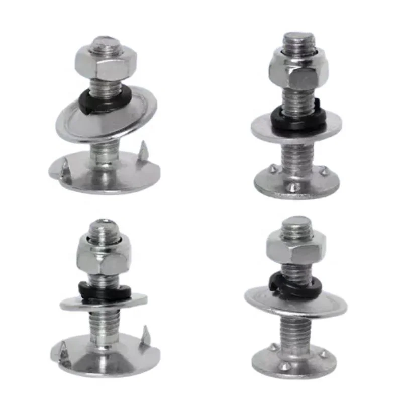 M6 M8 M10 M12 Fanged Elevator Bolt Nut And Washer For Bucket  DIN15237 Carbon Steel Galvanized Belt screws or Belt bolts