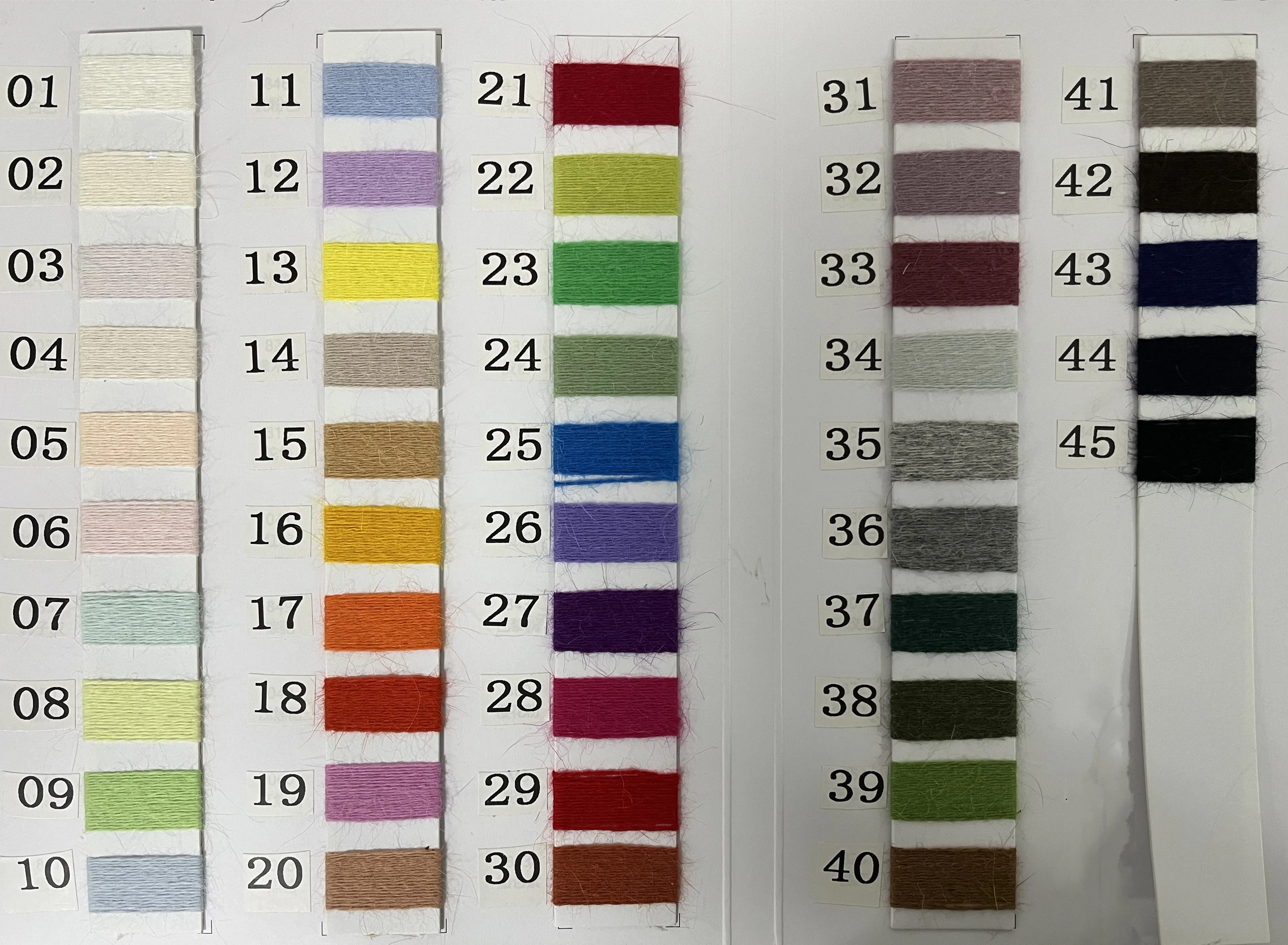 Russian popular 80%angora 20%nylon blend yarn 16/2Nm wholesale 45 colors in stock long hair for knitting and hand knitting